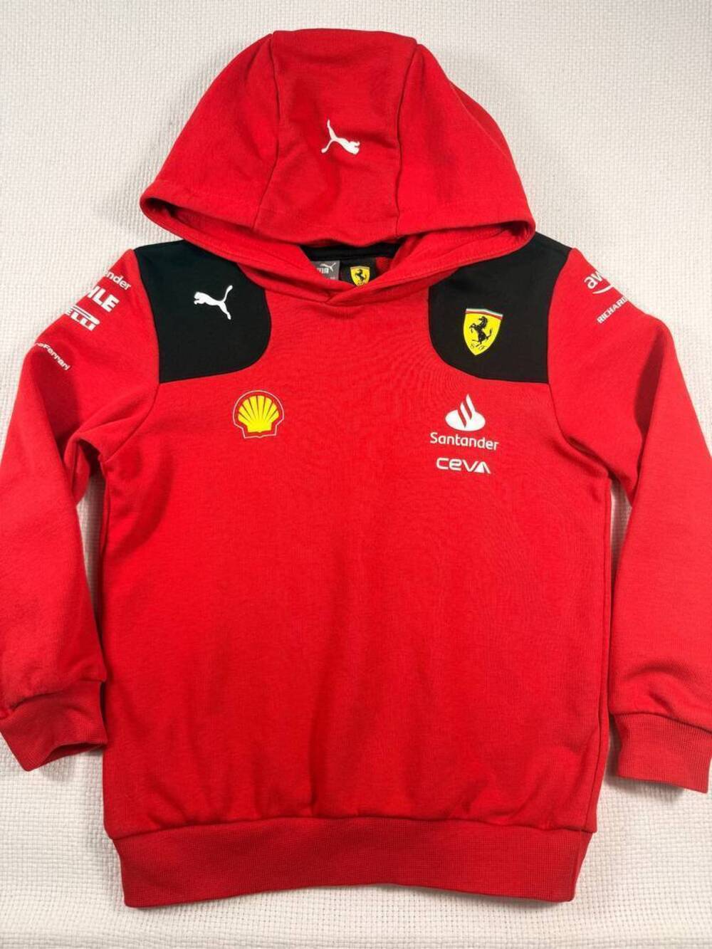 Puma Ferrari Red Zip Hoodie Boys Size 6/7